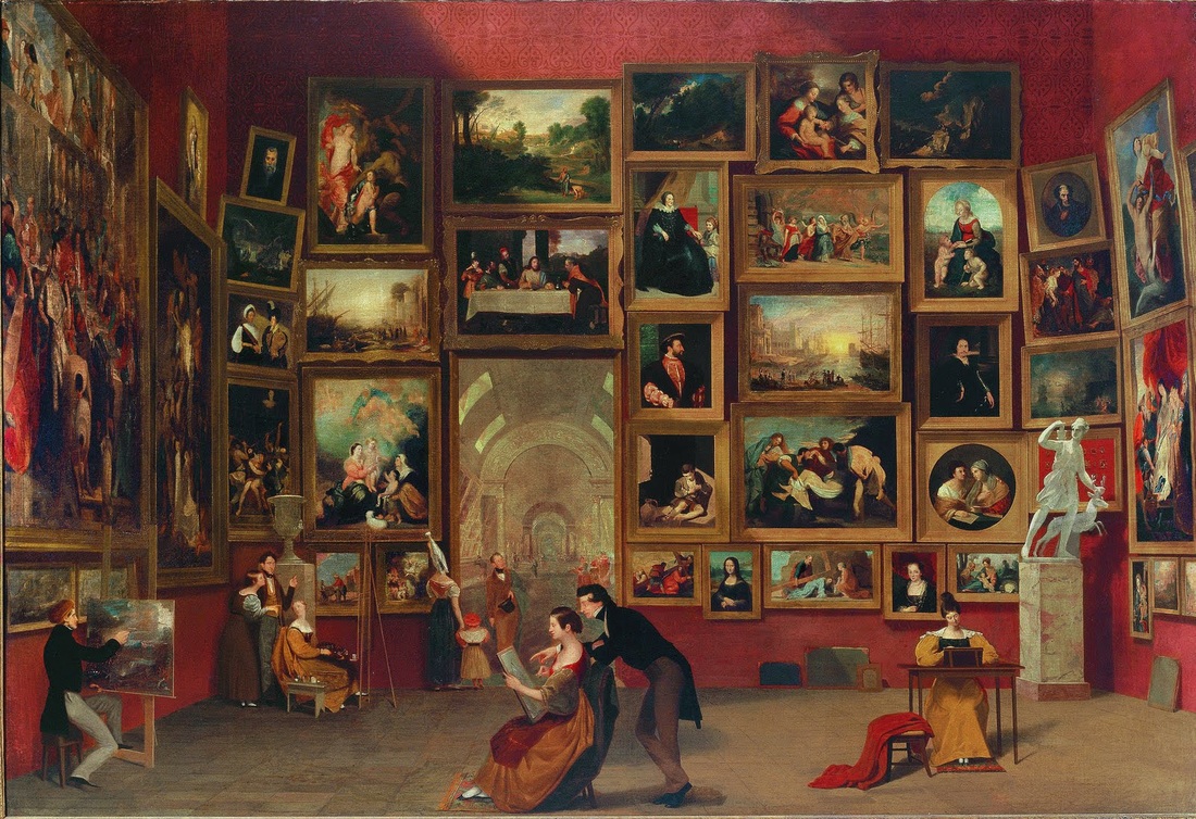 Gallery of the Louvre, 1831, Samuel F.B. Morse